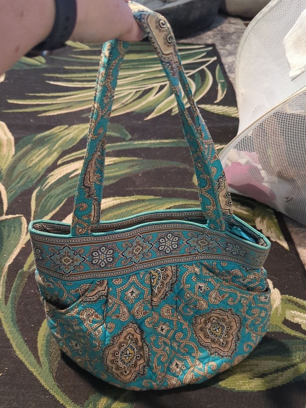 Vera Bradley Turquoise Patterned Tote Bag - Women